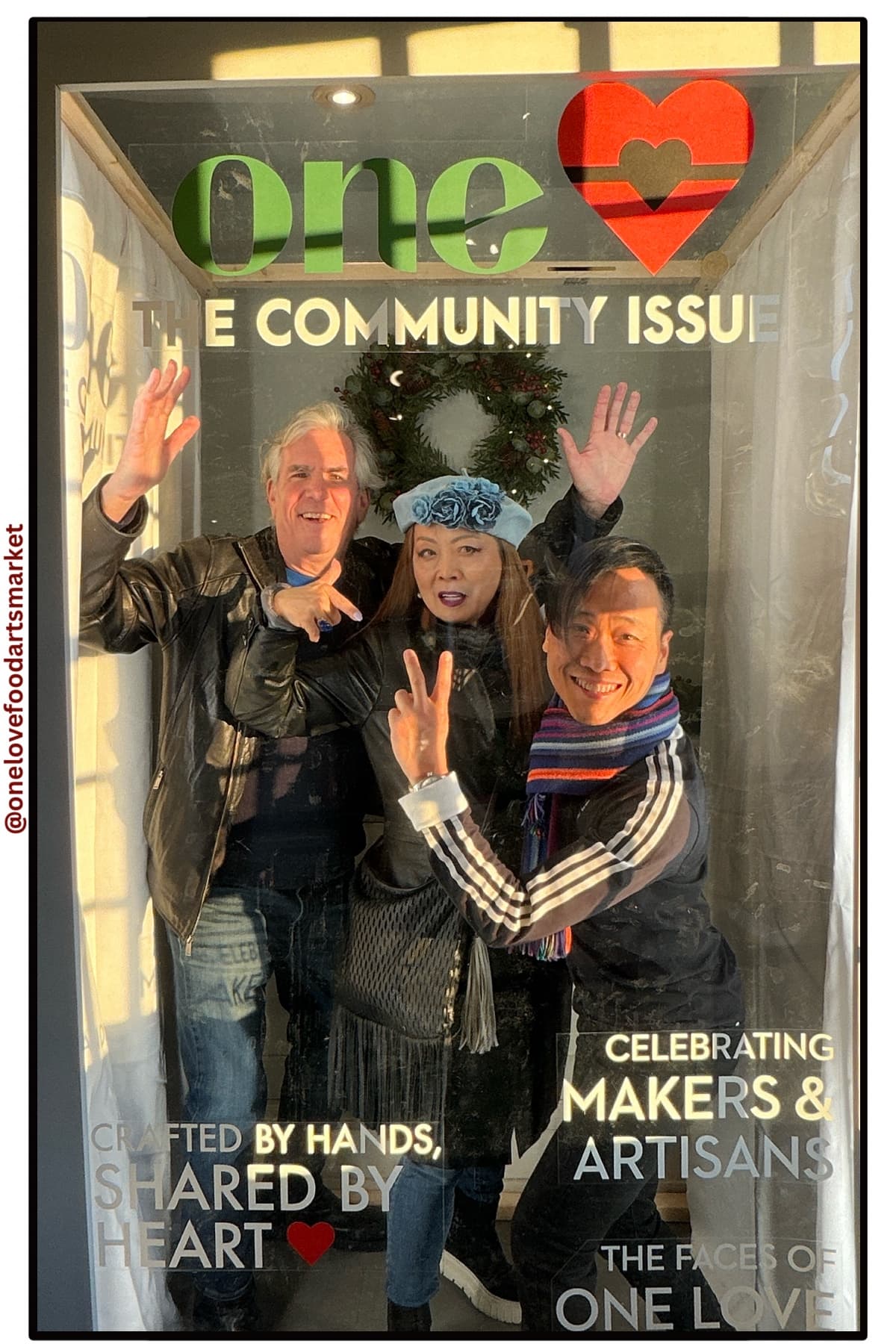 One Love Market photobooth, friends from the community