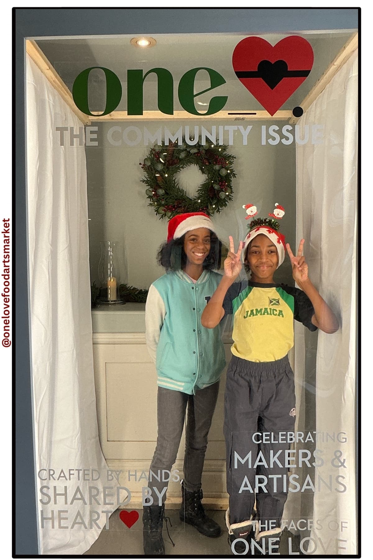 One Love Market photobooth, kids at the market